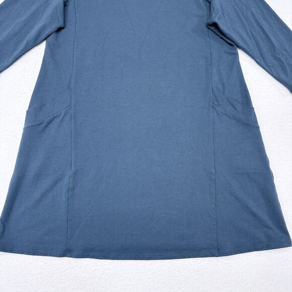 J Jill Pure Jill Dress Size‎ Medium Petite Blue Pullover Jersey Knit Pockets - Picture 3 of 8